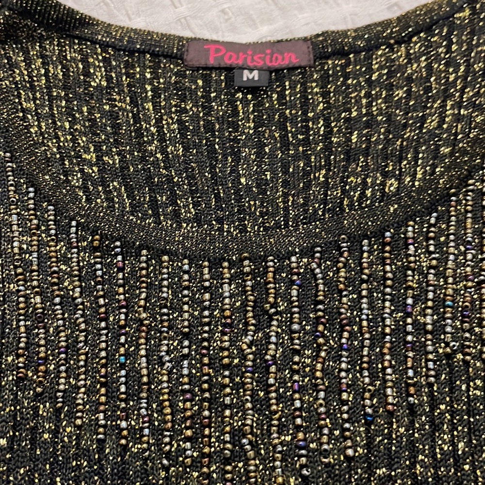 Brand new,  Black & gold top- ladies - Picture 2 of 2